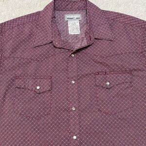 Vintage Wrangler Short Sleeve Pearl Snap Buttons Men’s Size XLT